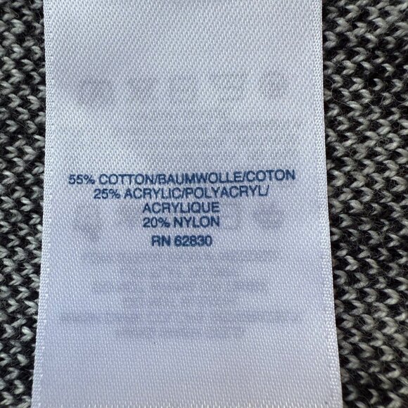 Lands End Size XL 18 Black & White Houndstooth Shawl Collar Long Cardigan Jacket - Picture 9 of 15